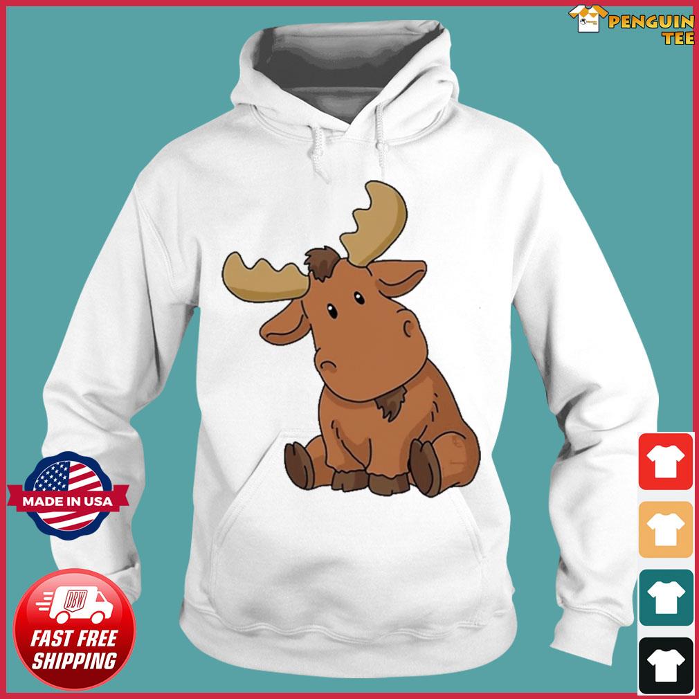 Cute Baby Moose Cartoon Shirt Hoodie Sweater Long Sleeve And Tank Top