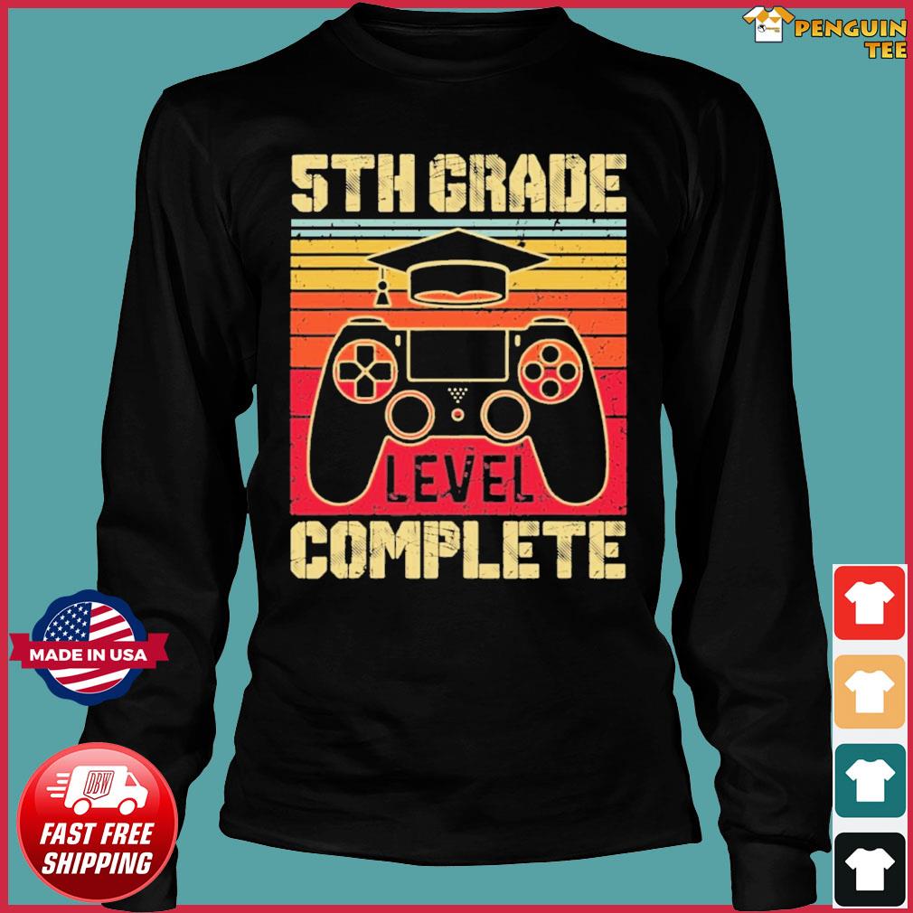 5th Grade Level Complete Gamer Vintage Shirt Hoodie Sweater Long Sleeve And Tank Top