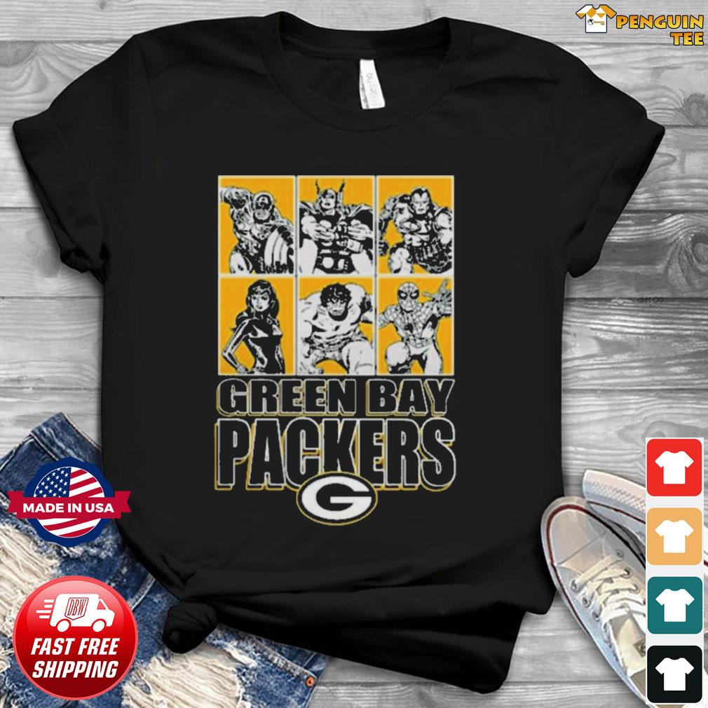 Green Bay Packers Disney Marvel Avengers Line Up shirt, hoodie, sweater and  long sleeve