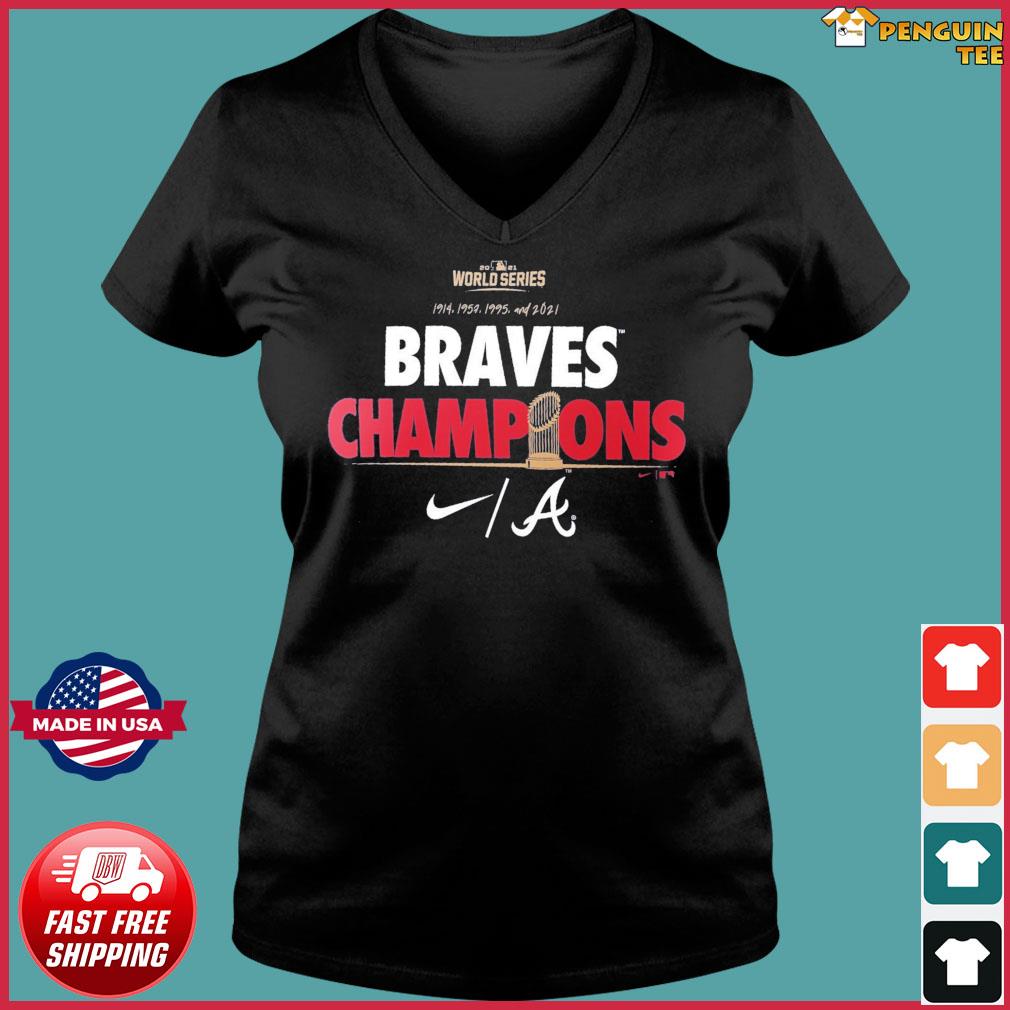 Atlanta Braves Nike 2021 World Series Champions Celebration T Shirt -  Limotees