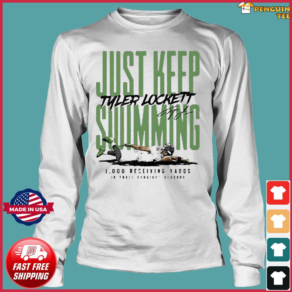 FREE shipping Tyler Lockett Just Keep Swimming Funny Shirt, Unisex